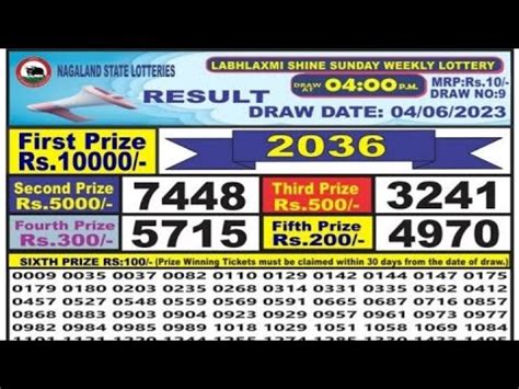 labhlaxmi lottery result today 4pm live - youtube|Labhlaxmi Lottery 04:00 PM Result 19/06/2022 .